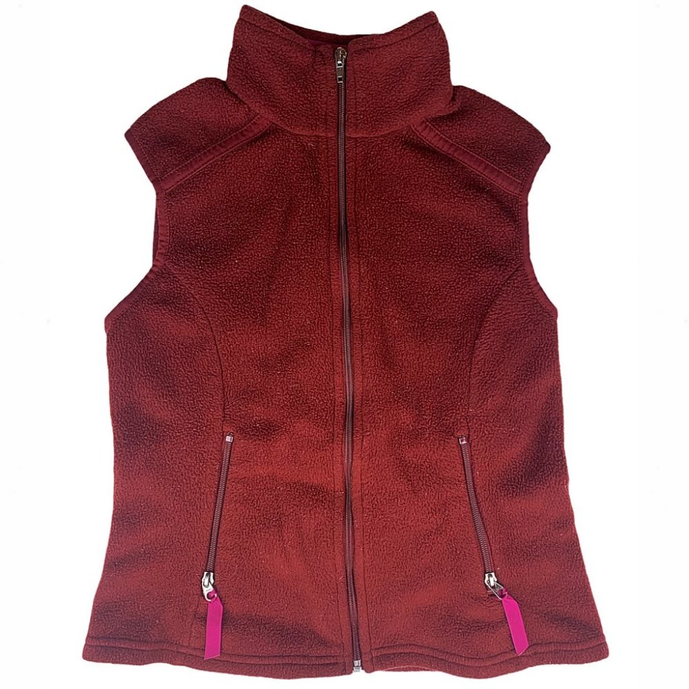 Patagonia Chicory Red Synchilla Fleece Zipper Vest - Picture 3 of 9